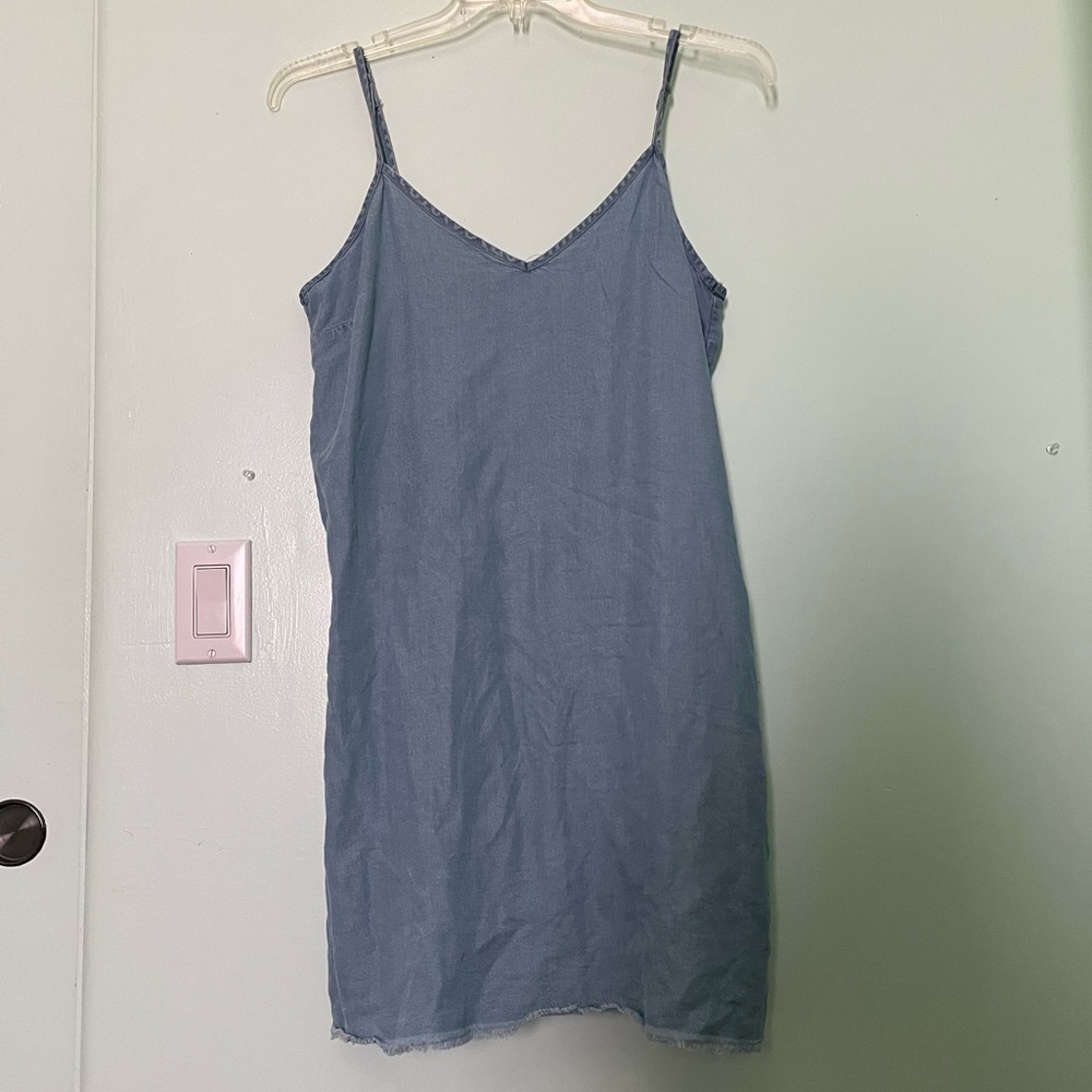 Slip Denim Material Dress